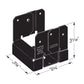Simpson Strong-Tie ABA44PC 4x4 Adjustable Post Base - Black Powder Coat, ZMAX