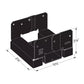 Simpson Strong-Tie ABA66PC 6x6 Adjustable Post Base - Black Powder Coat, ZMAX