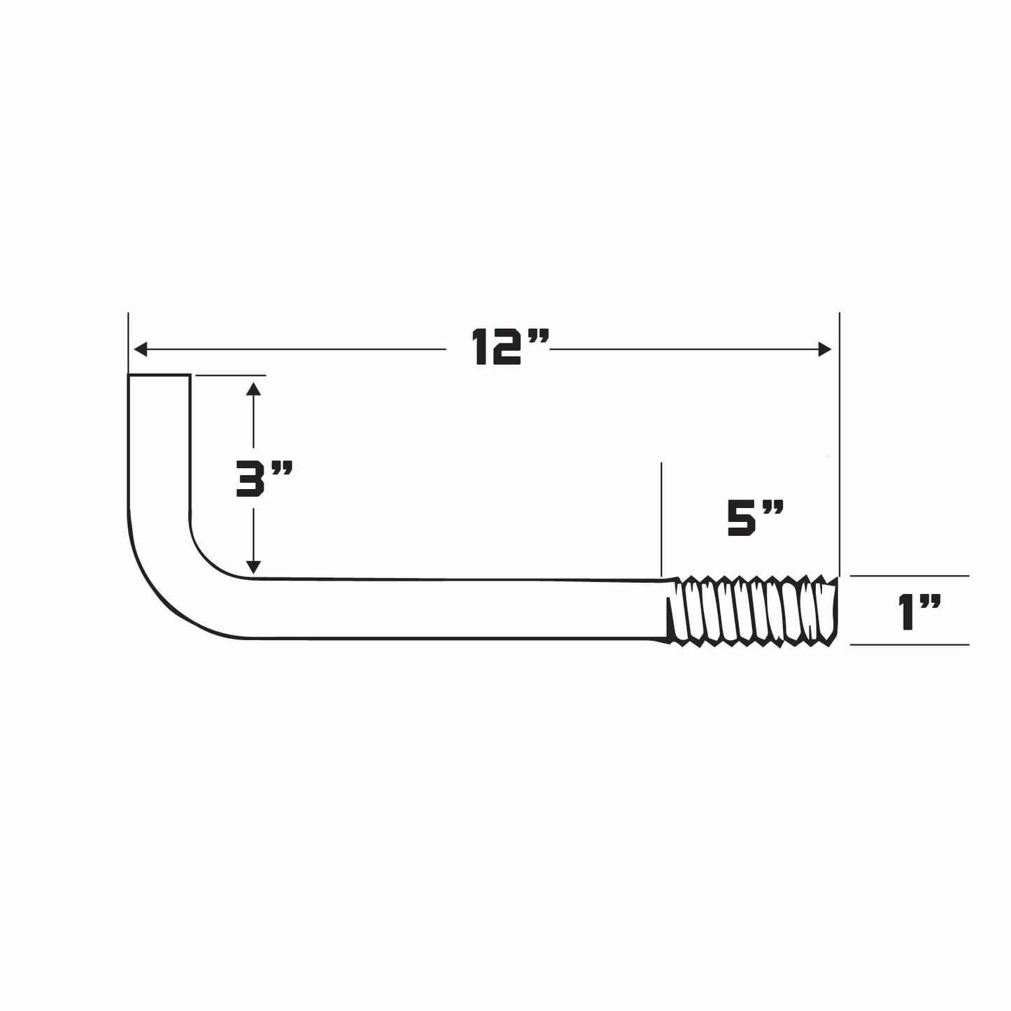 technical drawing of an l-bolt with dimensions labeled 