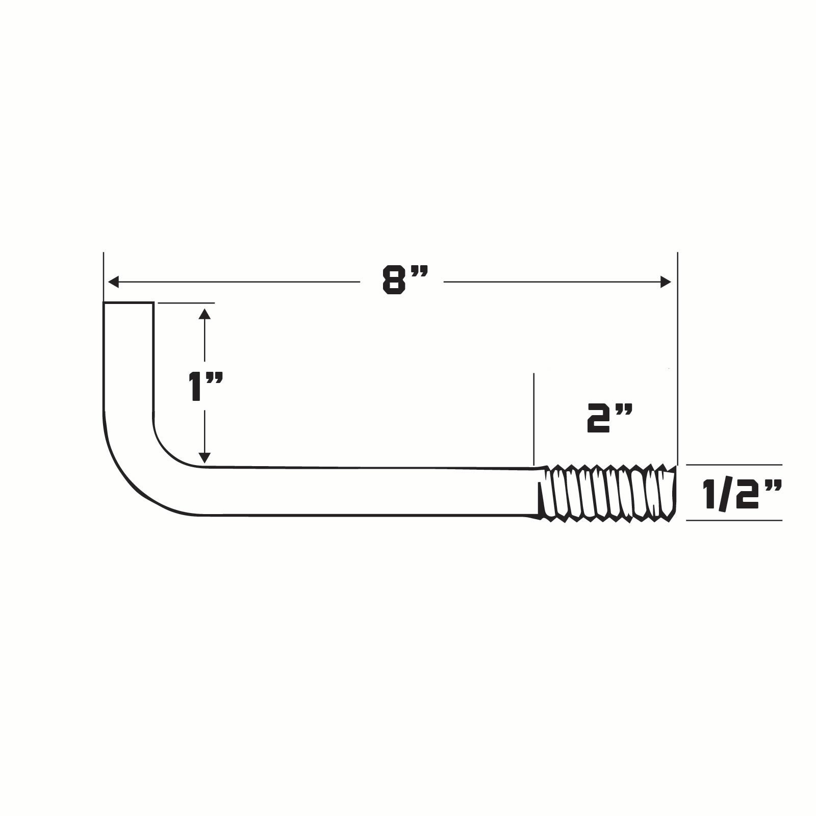 technical drawing of an l-bolt with dimensions labeled 