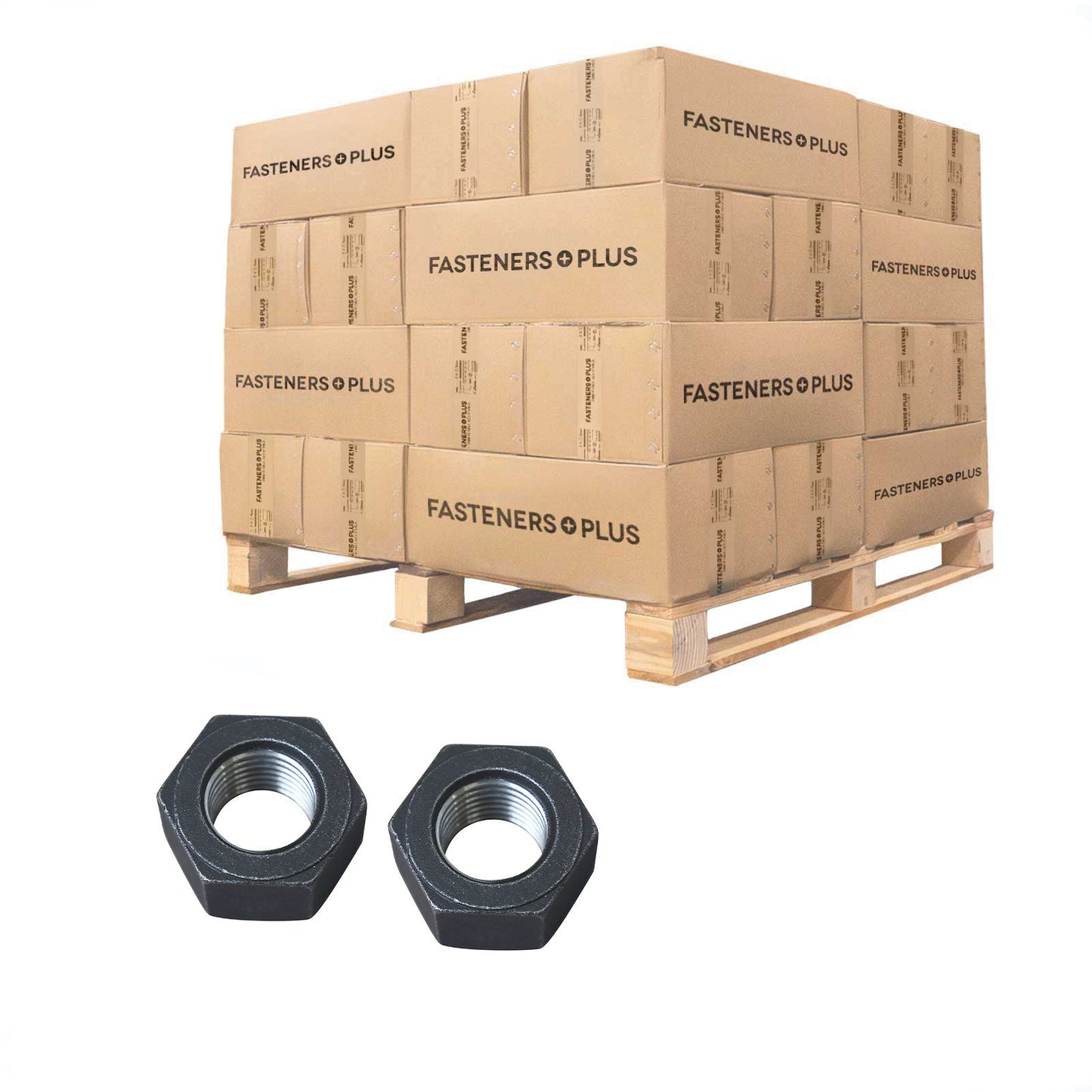 Conquest 1-1/4" Heavy Hex Nut, A194 Grade 2H - Plain, Qty. 1,800 - Pallet
