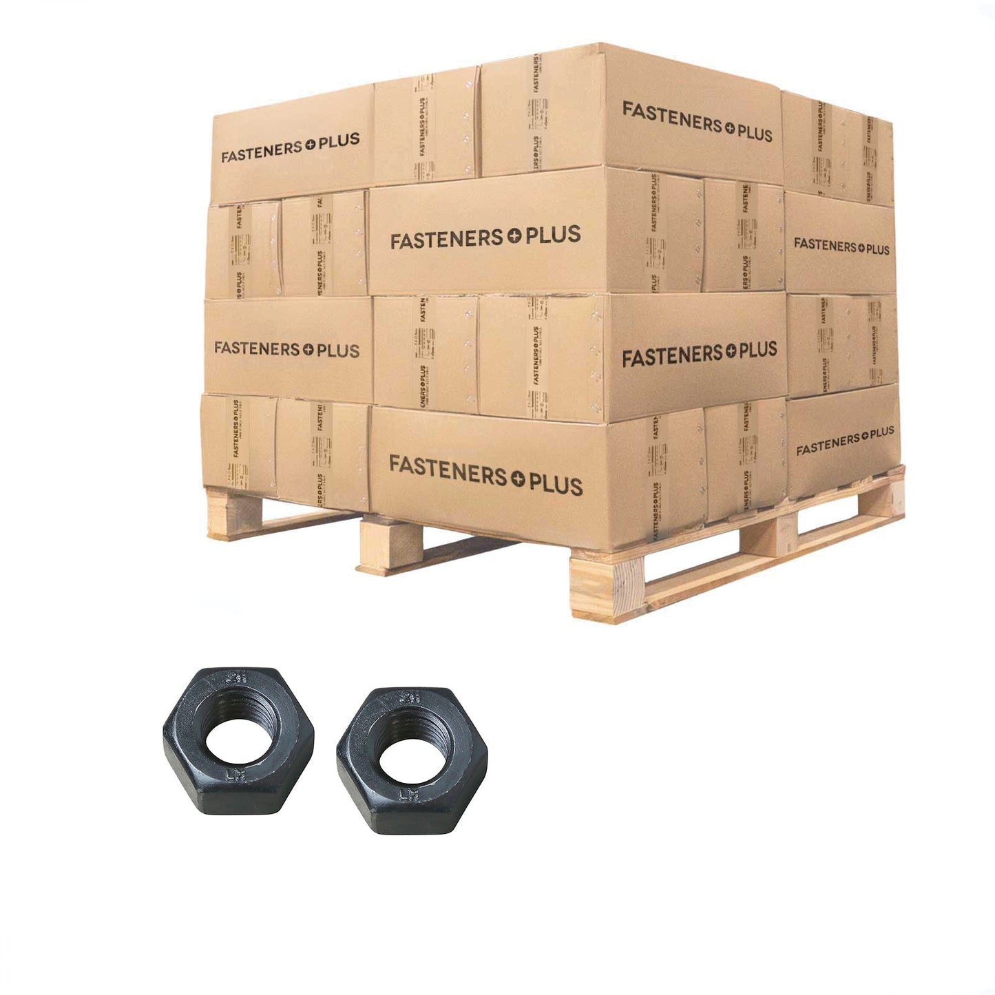 Conquest 5/8" Heavy Hex Nut, A194 Grade 2H - Plain, Qty. 14,400 - Pallet