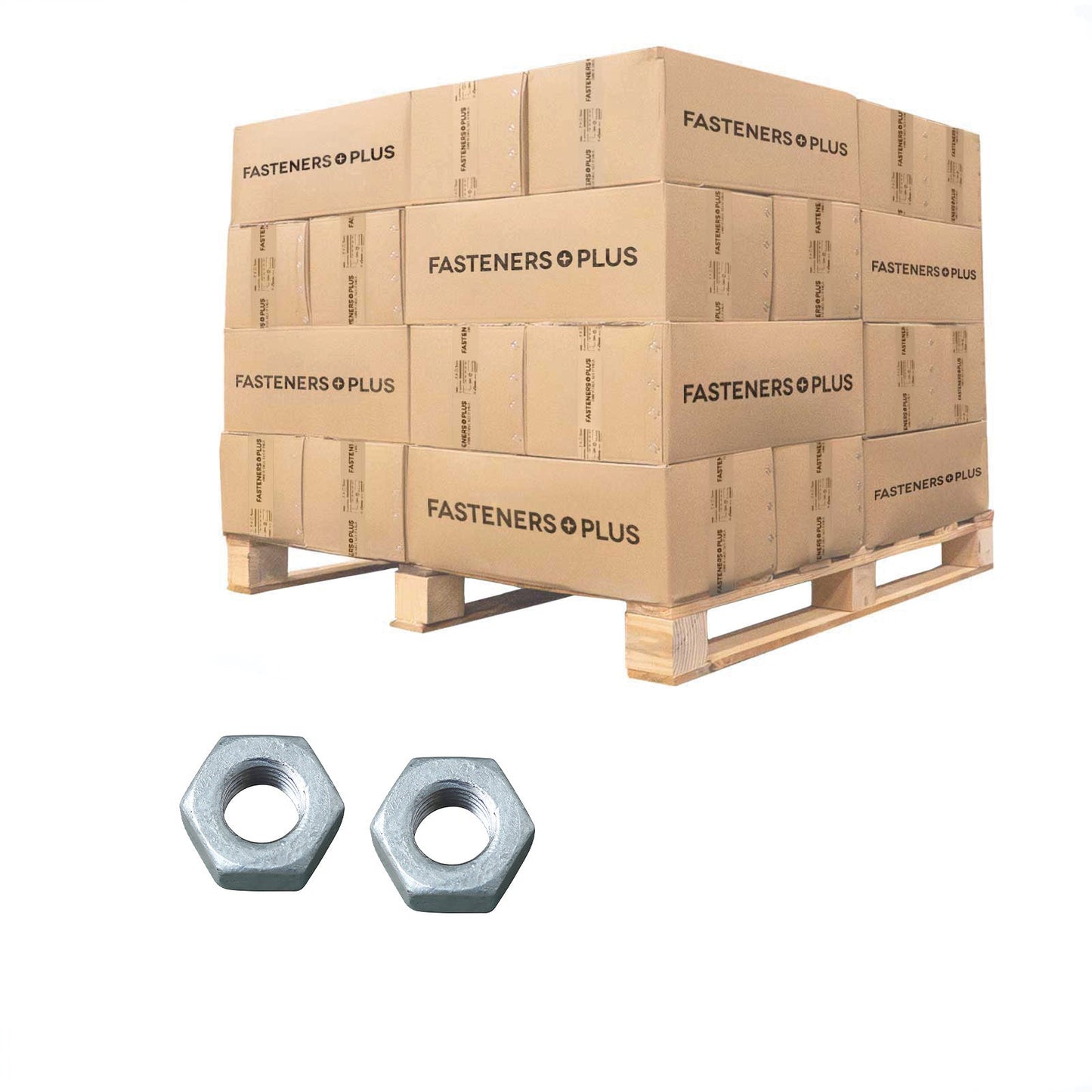 Conquest 5/8" Heavy Hex Nut, A194 Grade 2H - Hot Dip Galvanized, Qty. 14,400 - Pallet