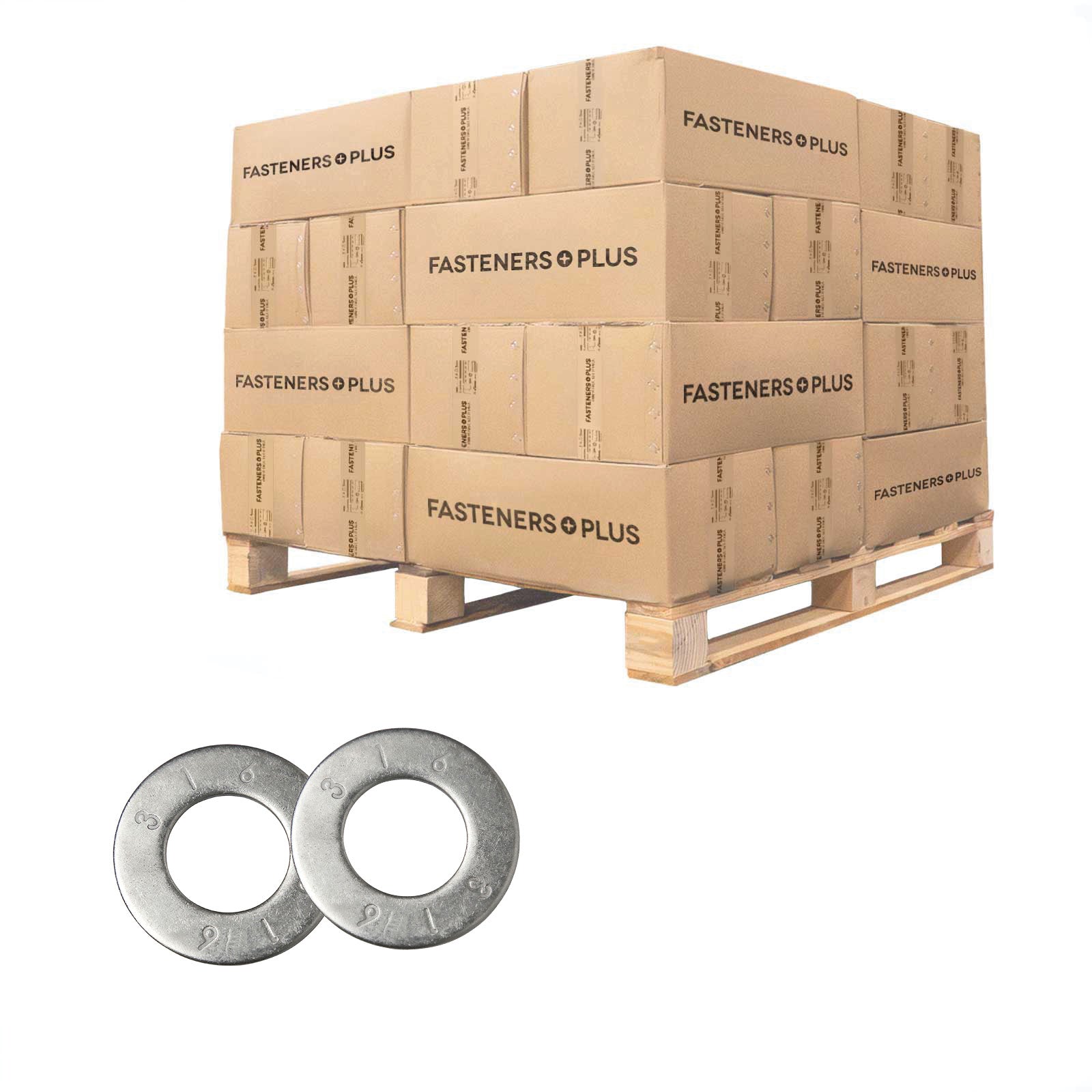 Conquest 1" USS Flat Washer - 316 Stainless Steel, Qty. 14,400 - Pallet