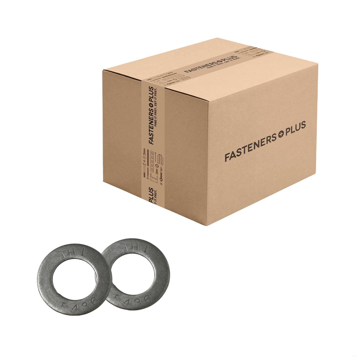 Conquest 1" F436 Flat Structural Washer - Plain Finish, Qty. 500 - Carton