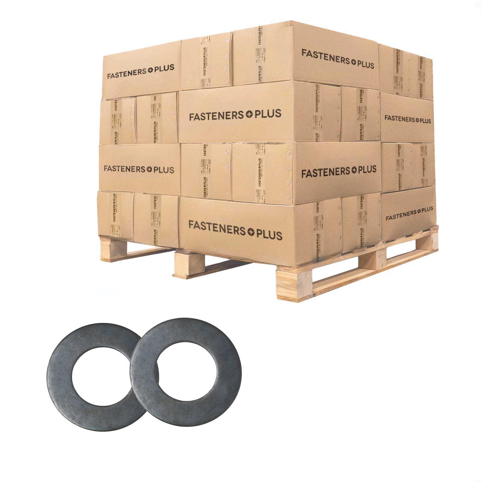 Conquest 1-1/2" F436 Flat Structural Washer - Plain Finish, Qty. 7,200 - Pallet