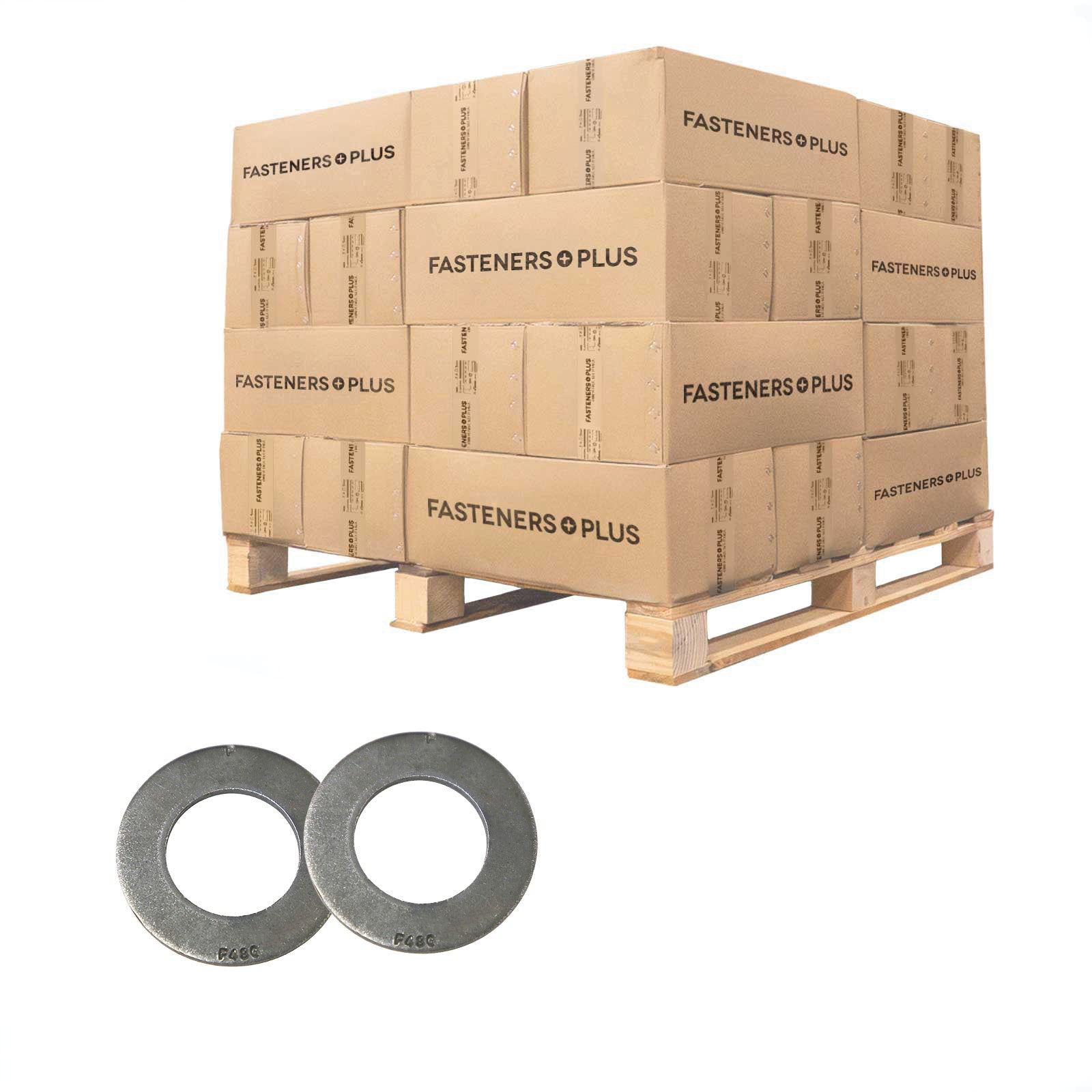 Conquest 1-1/4" F436 Flat Structural Washer - Plain Finish, Qty. 10,800 - Pallet