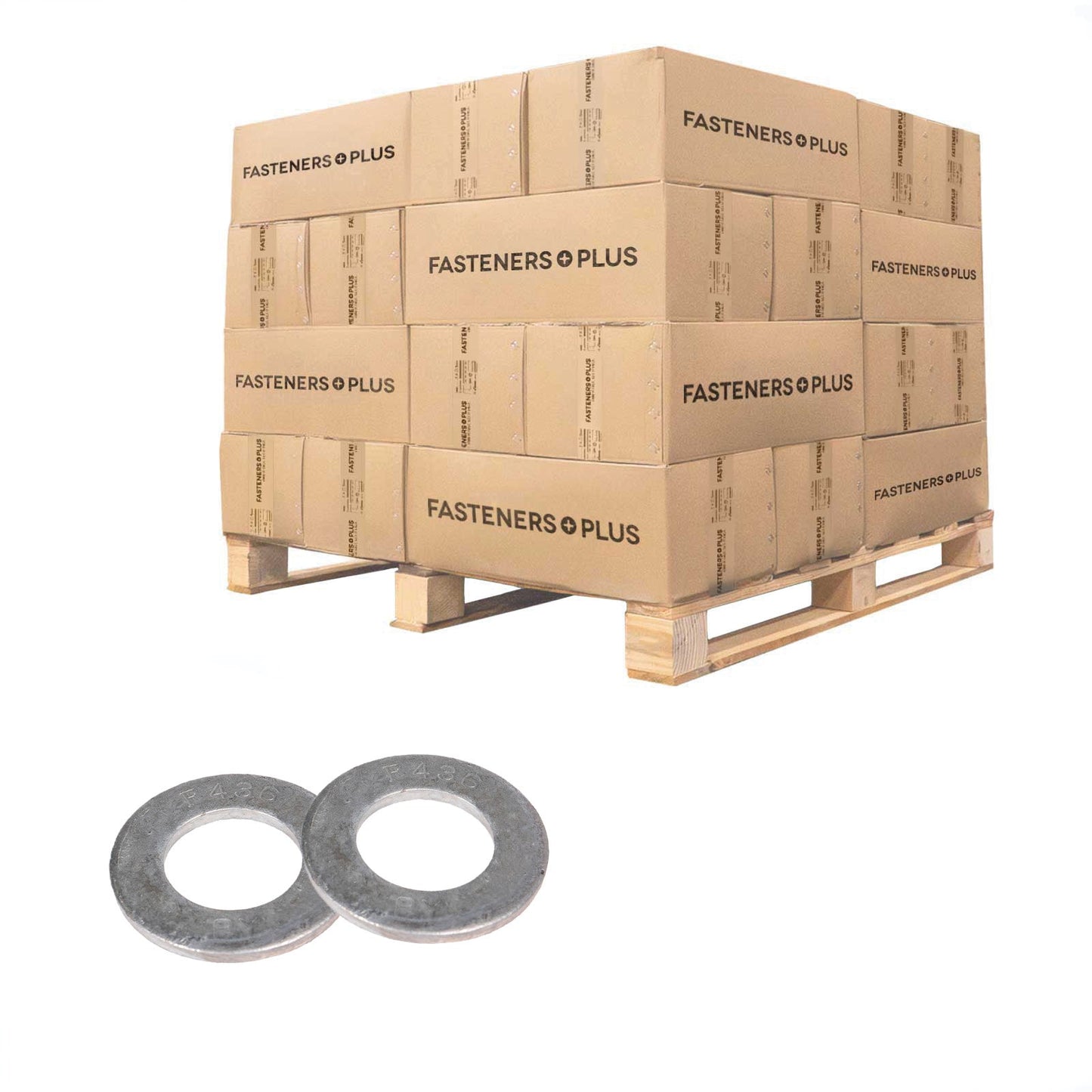 Conquest 1-1/8" F436 Flat Structural Washer - Plain, Qty. 14,400 - Pallet