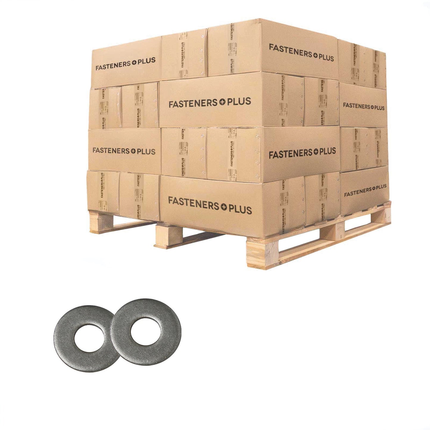 Conquest 1/2" USS Flat Washer - Plain Finish, Qty. 46,080 - Pallet