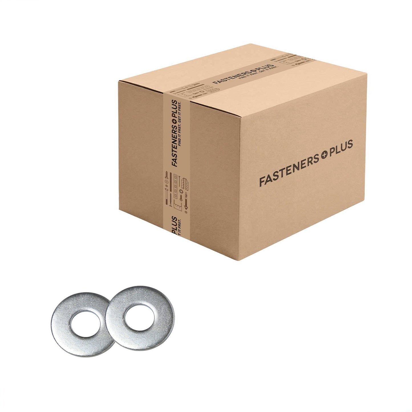Conquest 1/2" USS Flat Washer - Zinc Plated, Qty. 1,160 - Carton