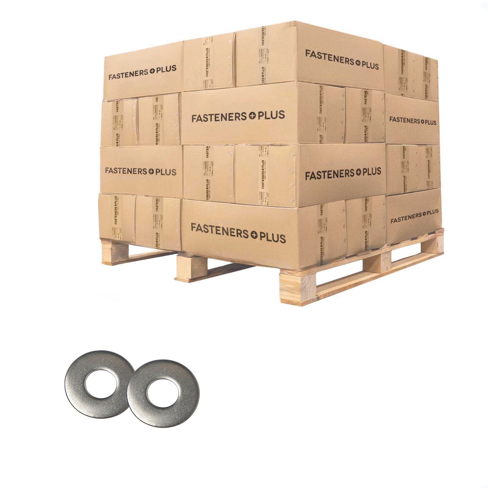 Conquest 1/4" USS Flat Washer - 18-8 Stainless Steel | 288,000 (Pallet)