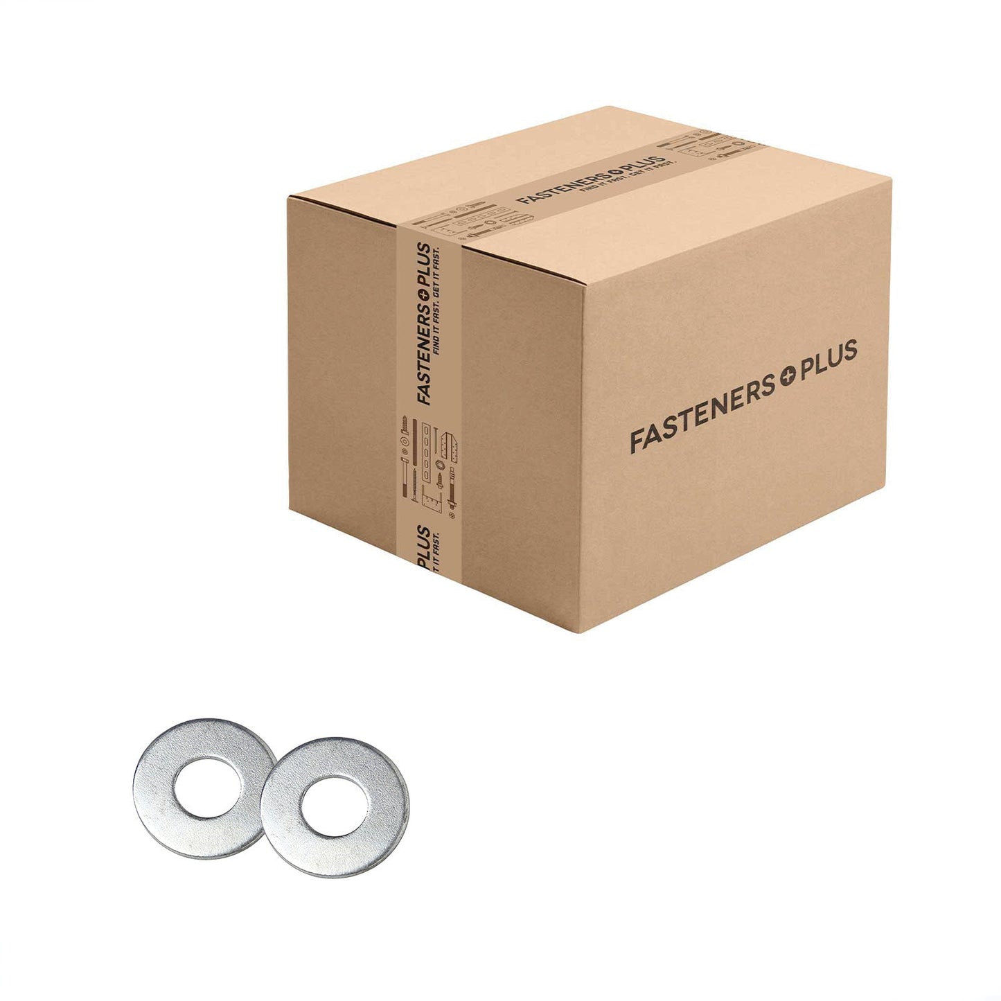 Conquest 1/4" USS Flat Washer - Zinc Plated, Qty. 6,930 - Carton