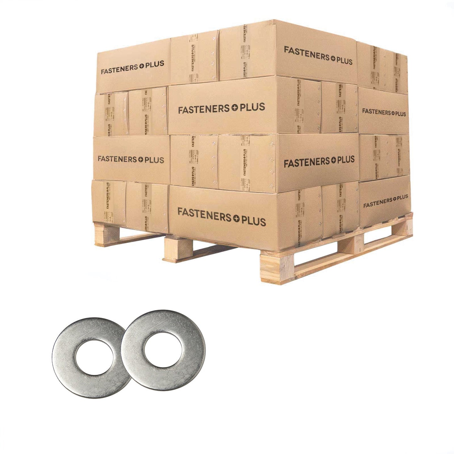 Conquest 3/4" USS Flat Washer - 18-8 Stainless Steel, Qty. 9,600 - Pallet
