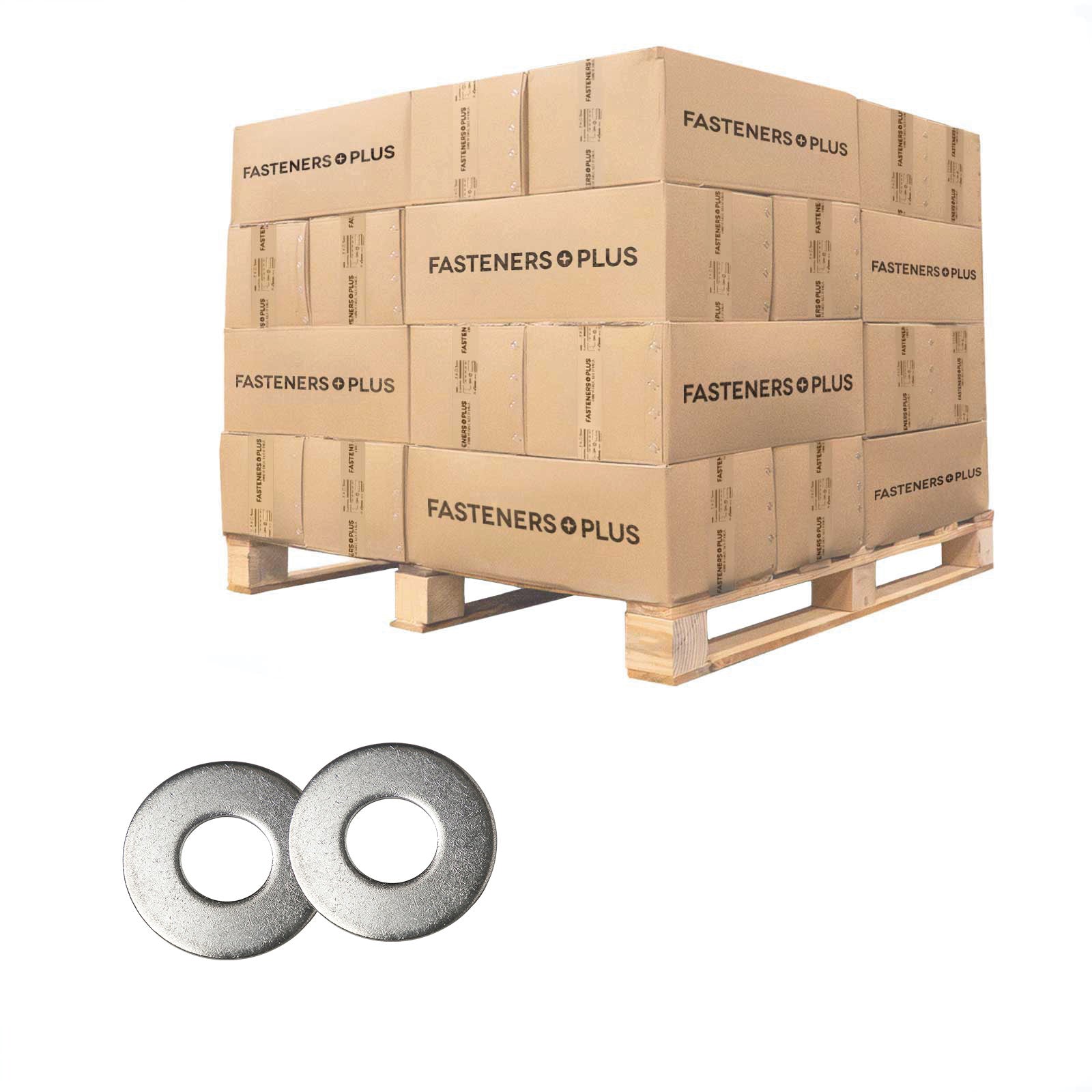Conquest 3/4" SAE Flat Washer - 18-8 Stainless Steel, Qty. 24,000 - Pallet