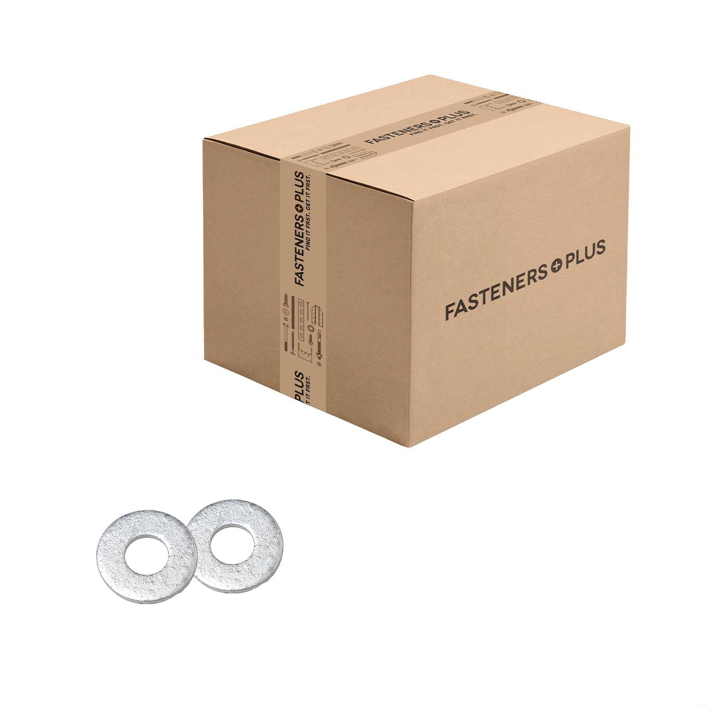 Conquest 3/8" USS Flat Washer - Hot Dip Galvanized, Qty. 2,790 - Carton