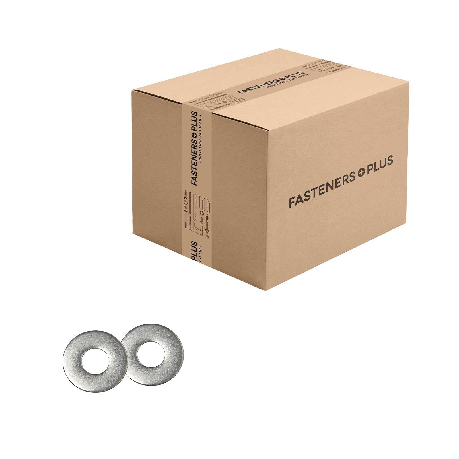 Conquest 3/8" USS Flat Washer - 18-8 Stainless Steel, Qty. 2,500 - Carton