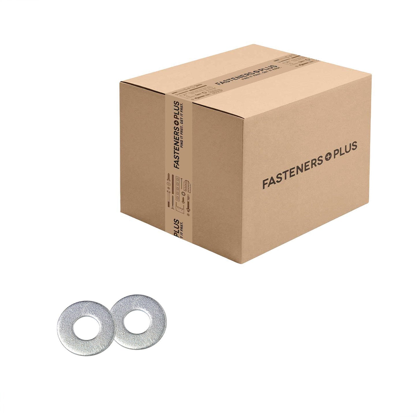 Conquest 3/8" USS Flat Washer - Zinc Plated, Qty. 2,900 - Carton