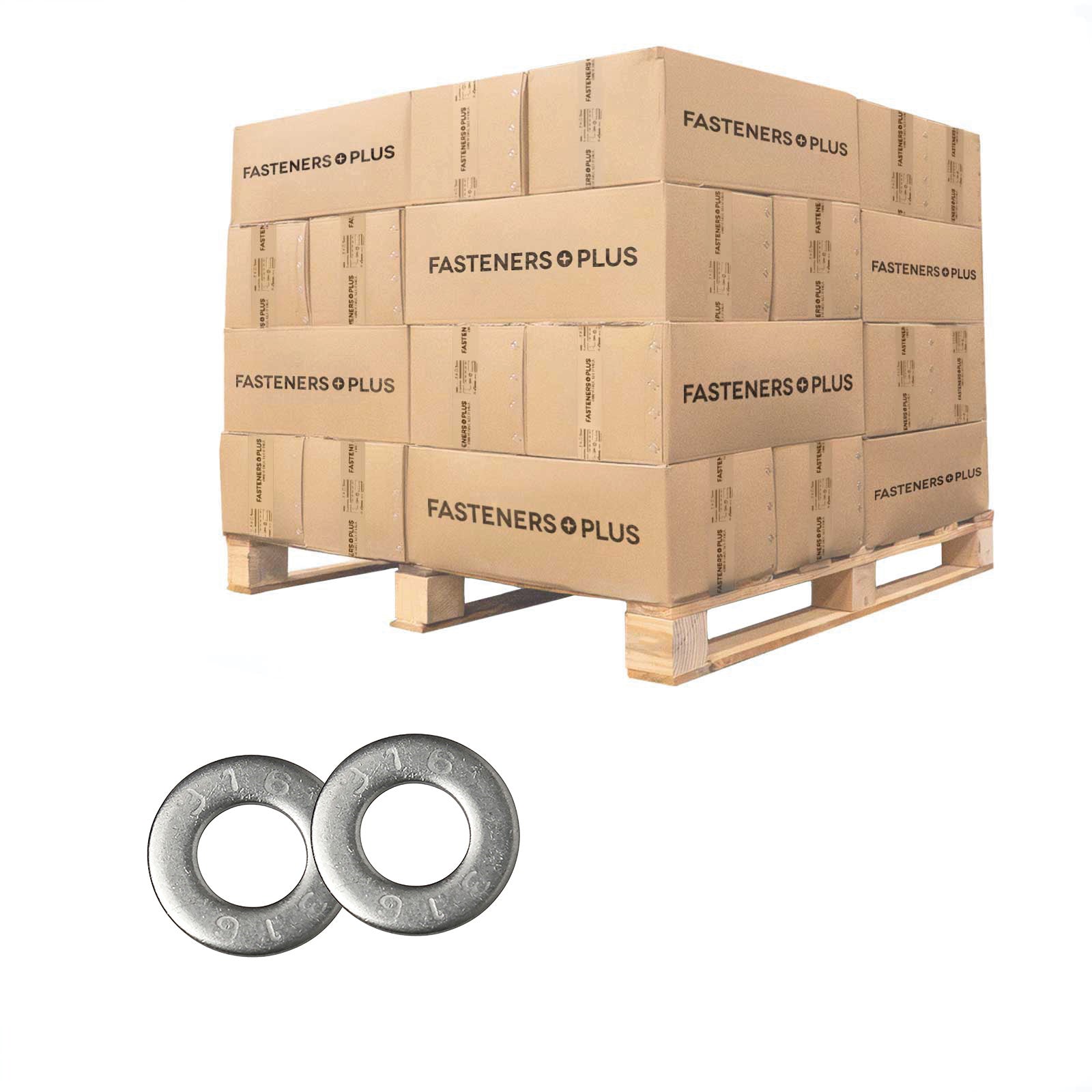 Conquest 5/16" SAE Flat Washer - 316 Stainless Steel, Qty. 216,000 - Pallet