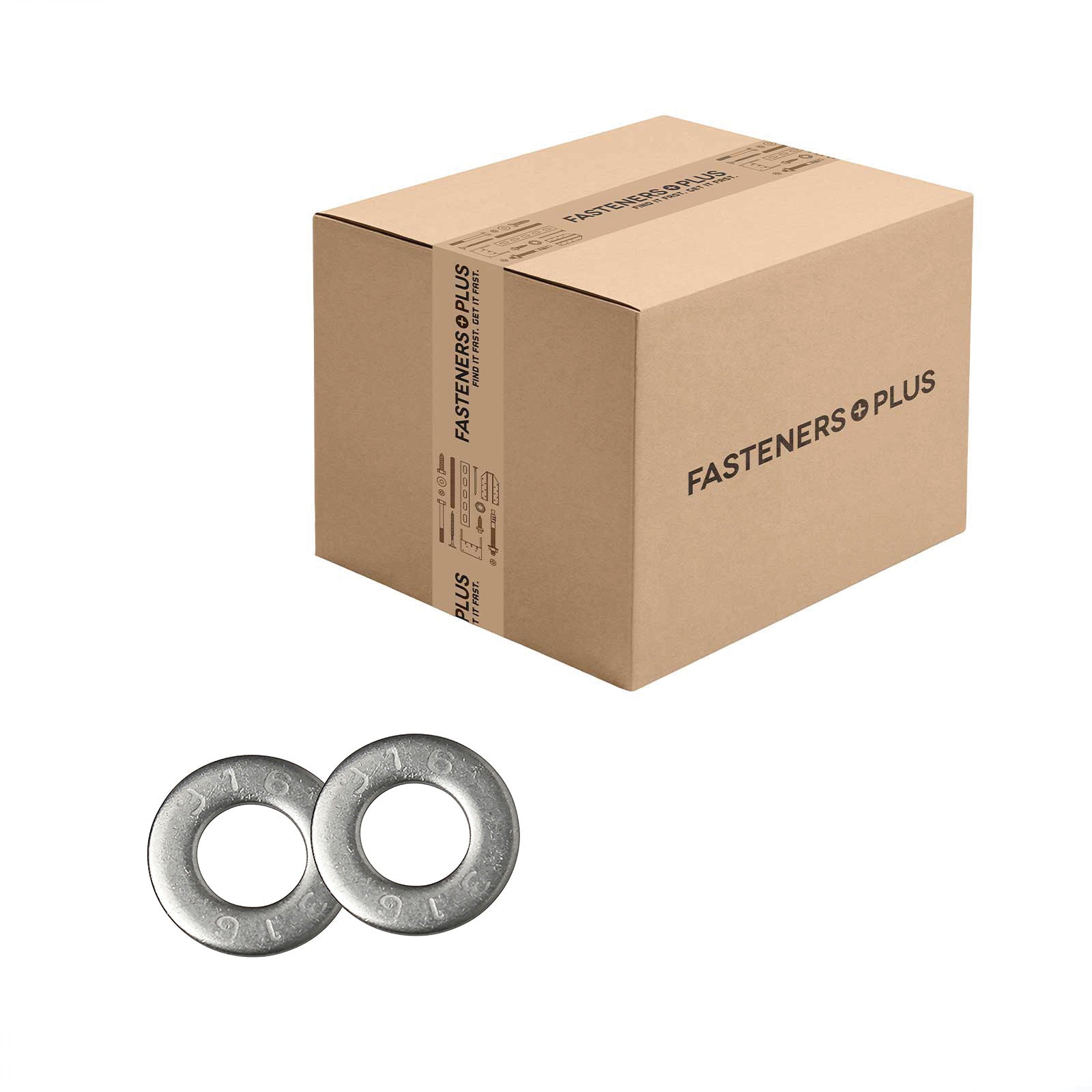 Conquest 5/16" SAE Flat Washer - 316 Stainless Steel, Qty. 4,500 - Carton