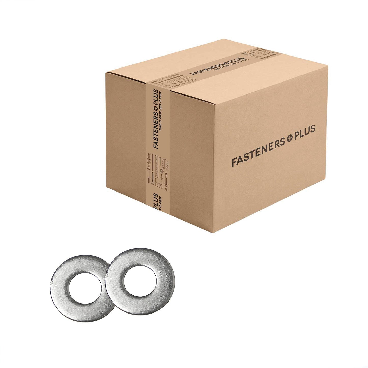 Conquest 5/16" SAE Flat Washer - 18-8 Stainless Steel, Qty. 4,000 - Carton