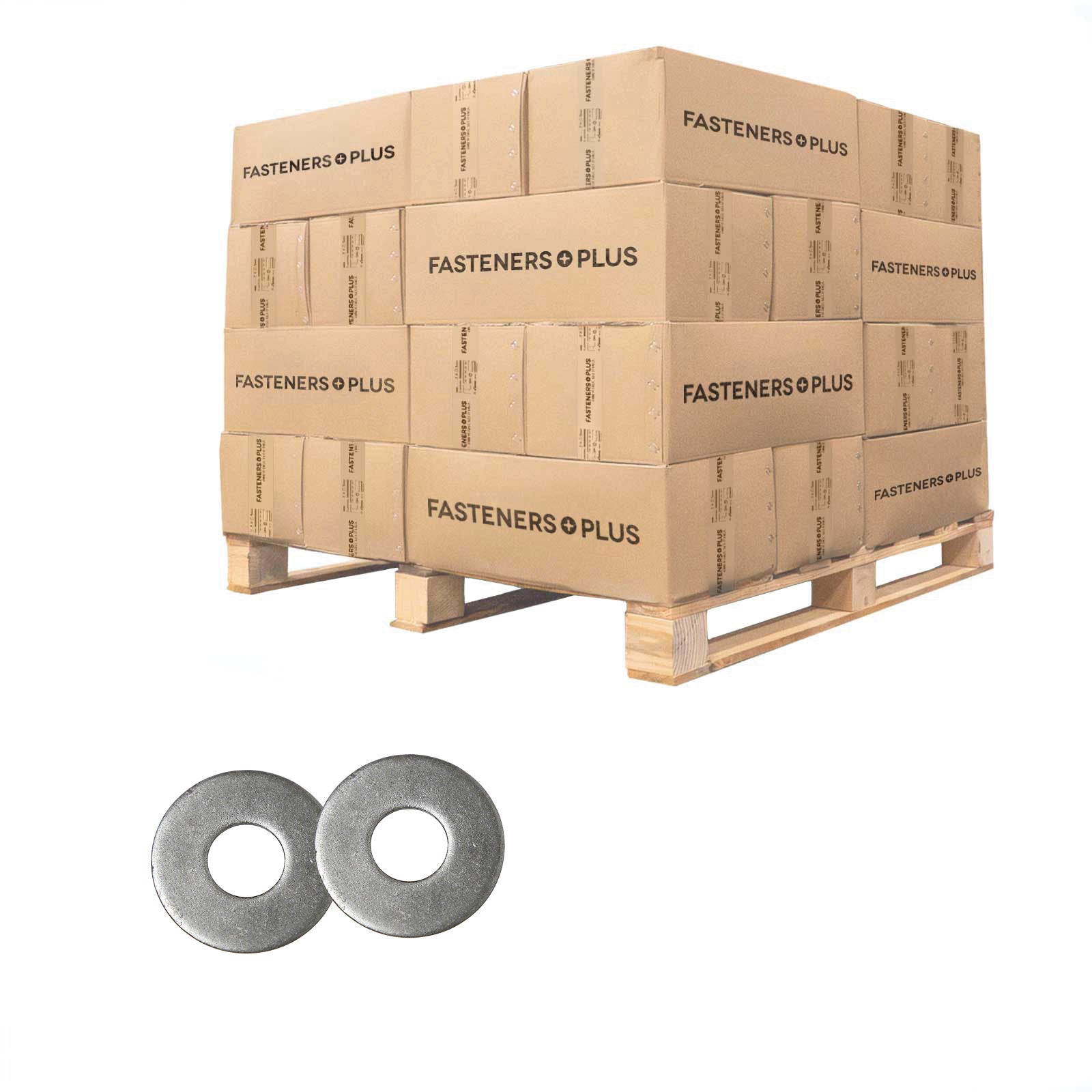 Conquest 5/8" USS Flat Washer - Plain Finish, Qty. 23,040 - Pallet