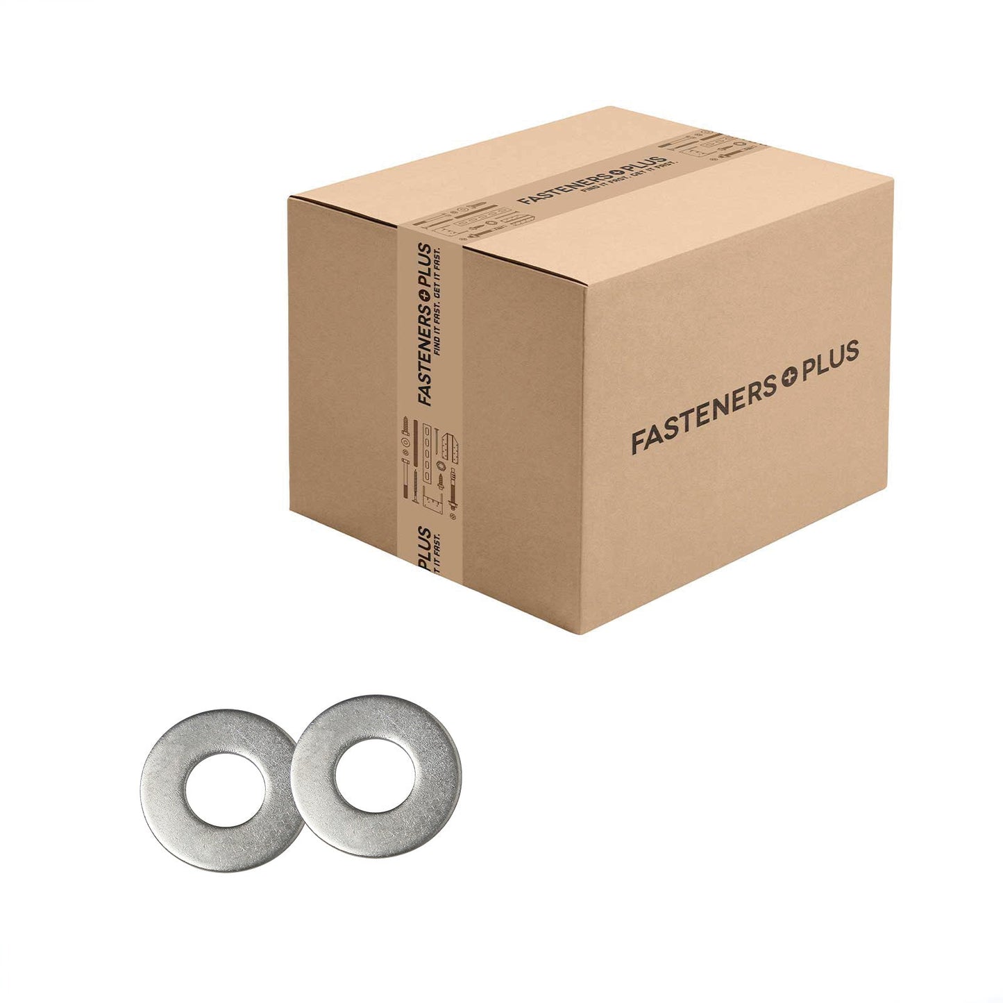 Conquest 5/8" USS Flat Washer - 18-8 Stainless Steel, Qty. 300 - Carton