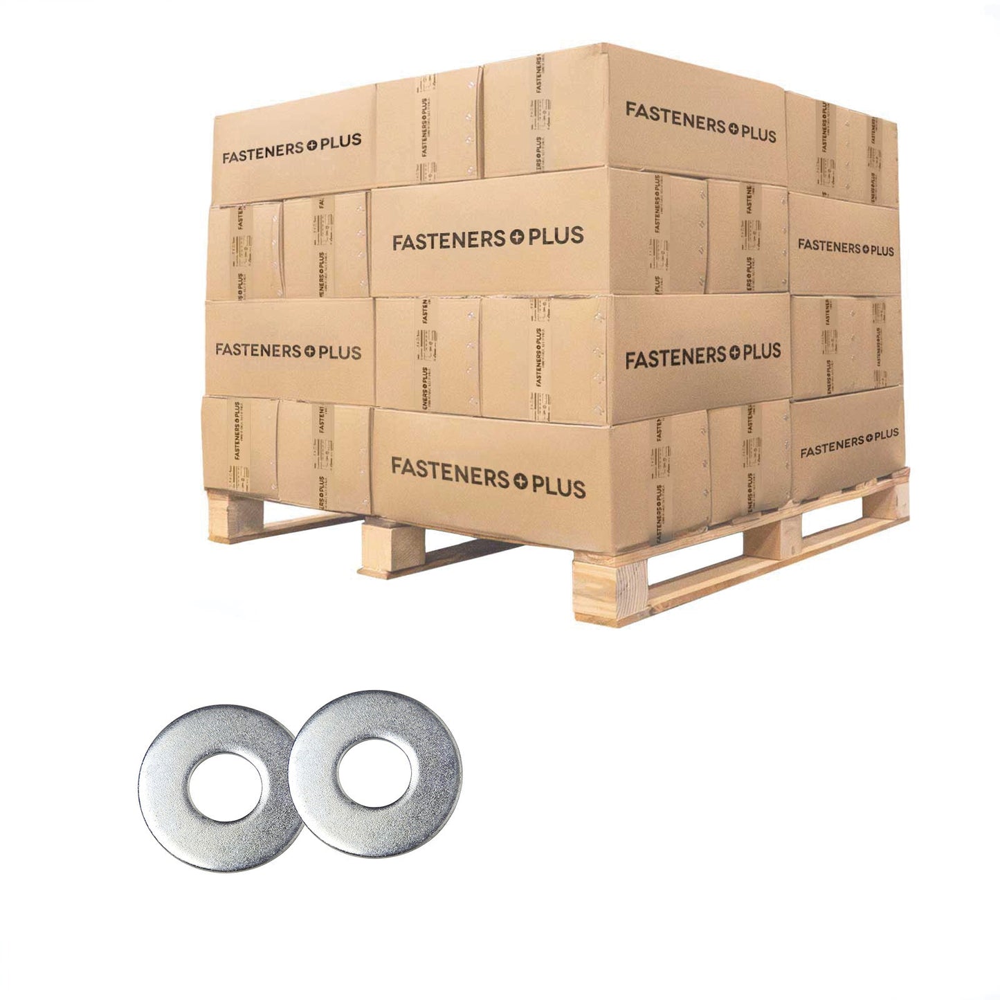 Conquest 5/8" USS Flat Washer - Zinc Plated, Qty. 23,040 - Pallet