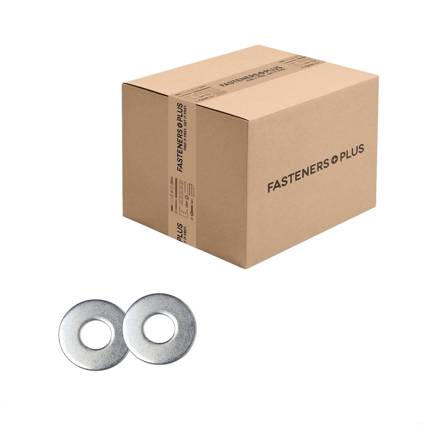 Conquest 5/8" USS Flat Washer - Zinc Plated, Qty. 580 - Carton