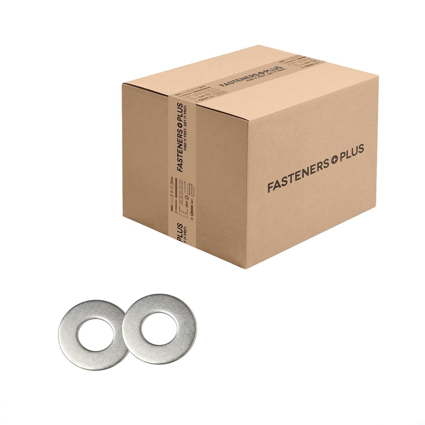 Conquest 5/8" SAE Flat Washer - 18-8 Stainless Steel, Qty. 800 - Carton