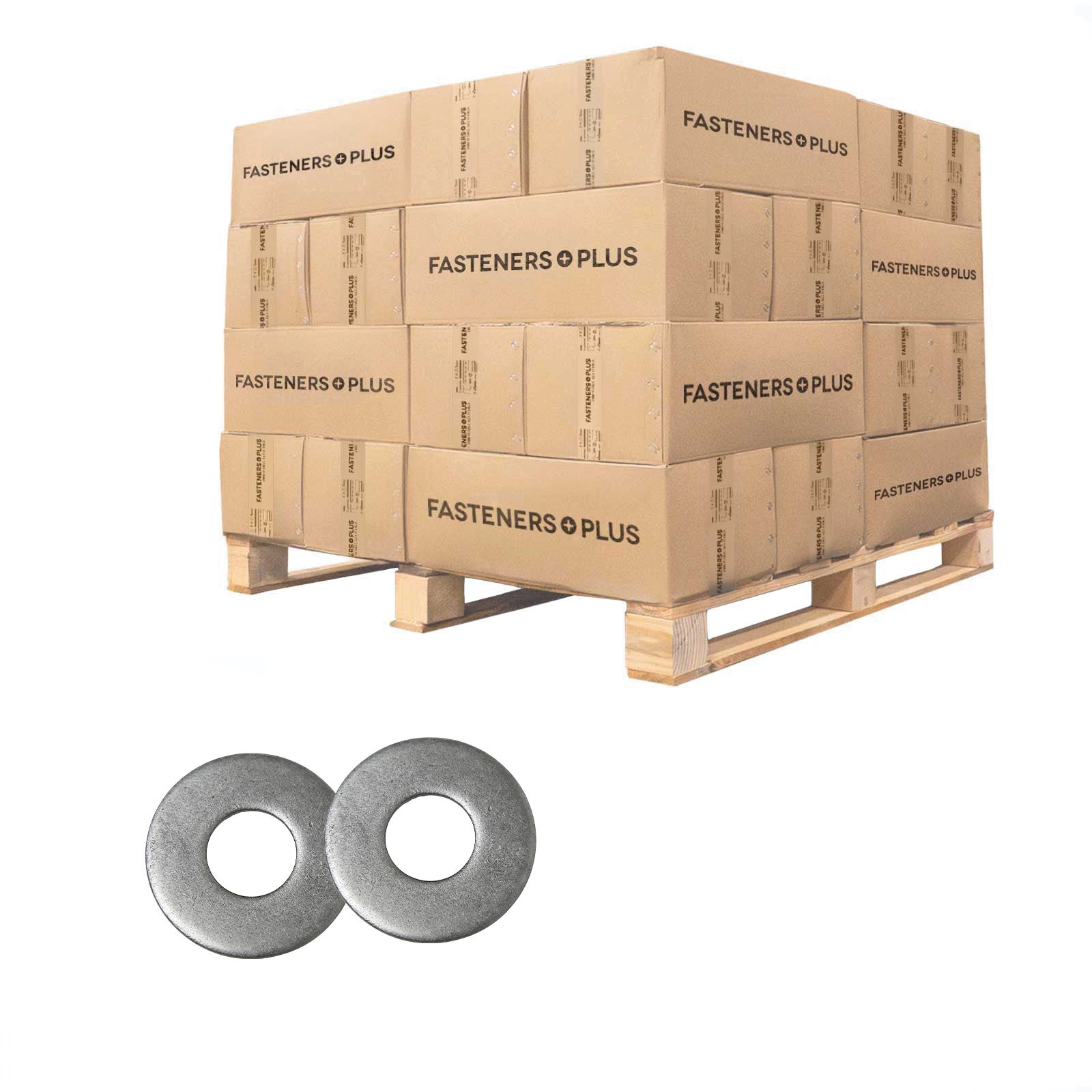 Conquest 7/8" USS Flat Washer - Plain Finish, Qty. 11,700 - Pallet