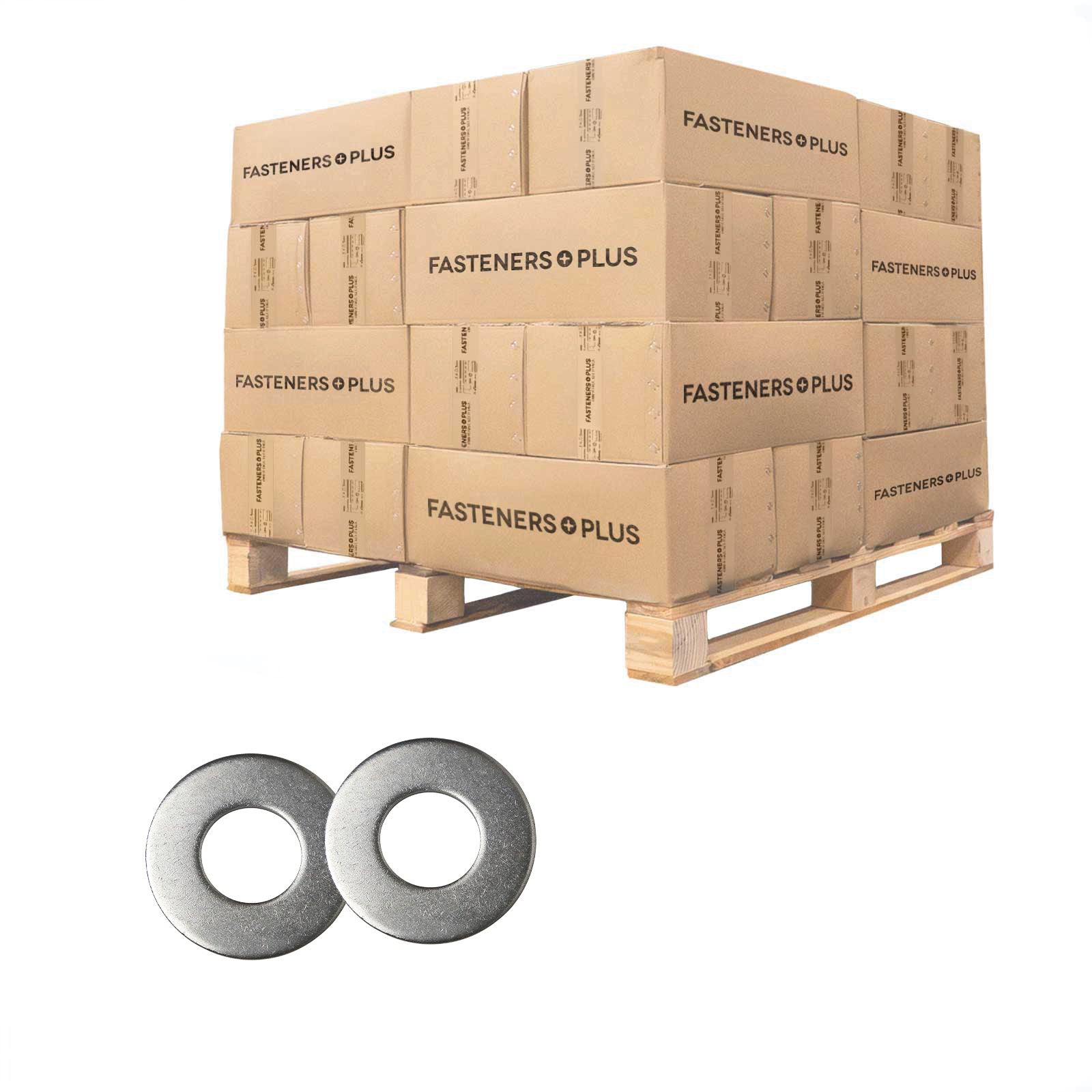 Conquest 7/8" USS Flat Washer - 18-8 Stainless Steel, Qty. 9,600 - Pallet