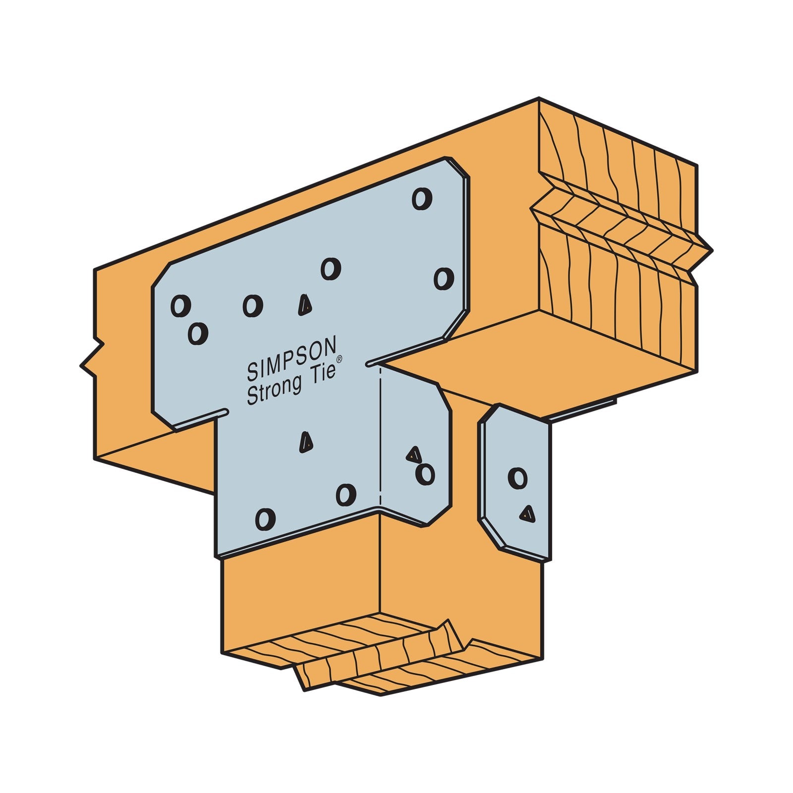 Simpson AC4Z Adjustable Post Cap for 4X Beam - ZMAX – Fasteners Plus