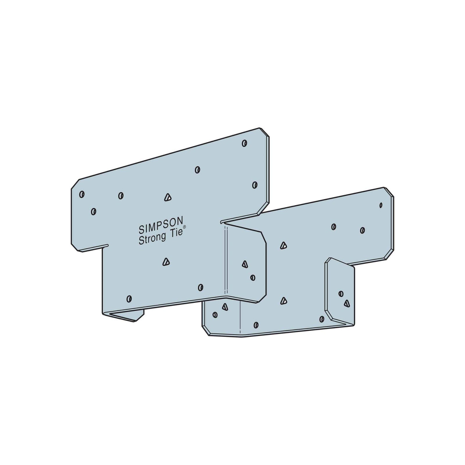 Simpson AC6 Adjustable Post Cap for 6X Beam - Zinc Galvanized ...