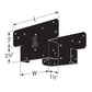Simpson Strong-Tie AC6PC Ornamental Adjustable Post Cap For 6x Post  - Black Powder Coat, ZMAX Specification 

