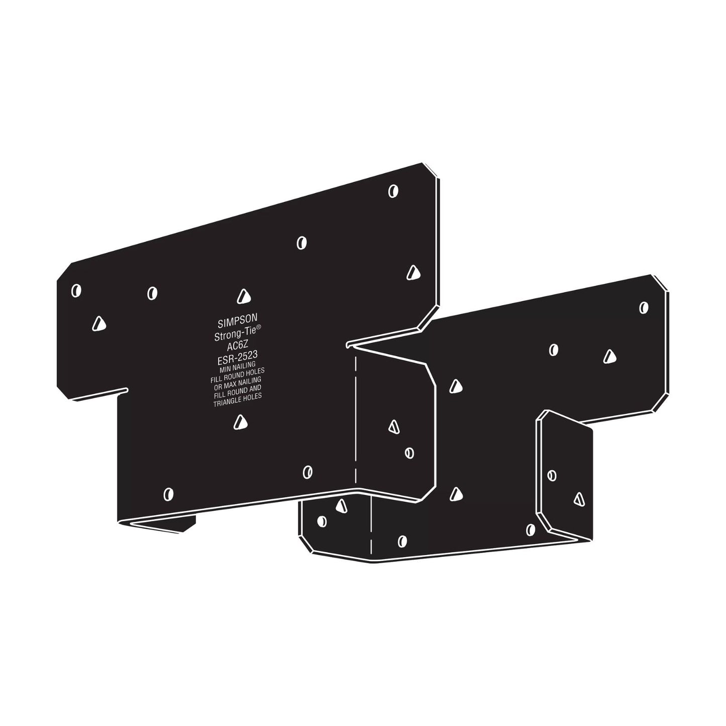 Simpson Strong-Tie AC6PC Ornamental Adjustable Post Cap For 6x Post  - Black Powder Coat, ZMAX Specification 
