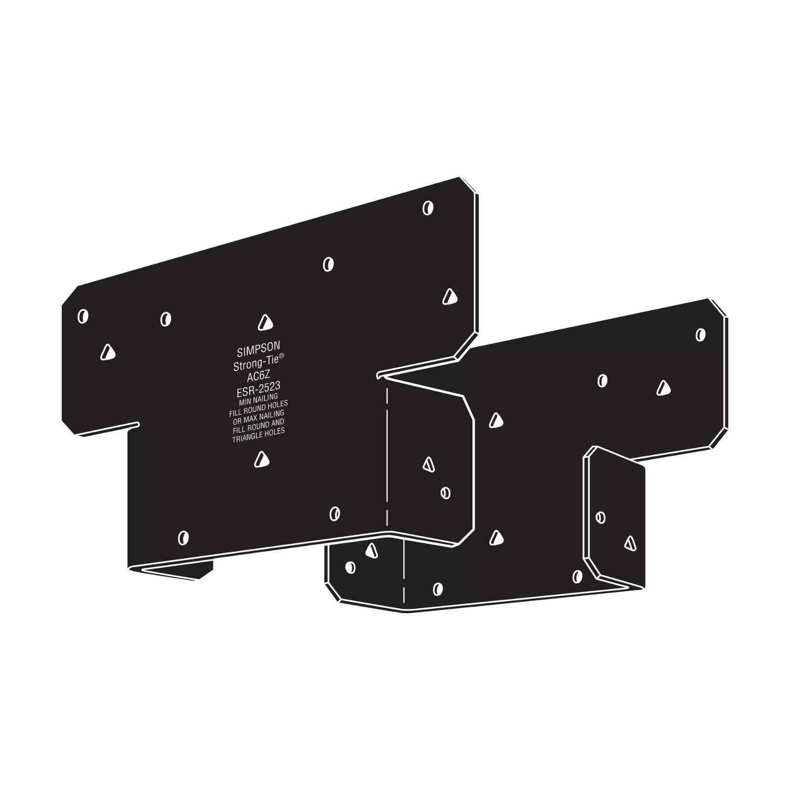Simpson Strong-Tie AC6PC Ornamental Adjustable Post Cap For 6x Post  - Black Powder Coat, ZMAX Specification 

