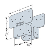 Simpson AC6Z Adjustable Post Cap for 6X Beam - ZMAX – Fasteners Plus