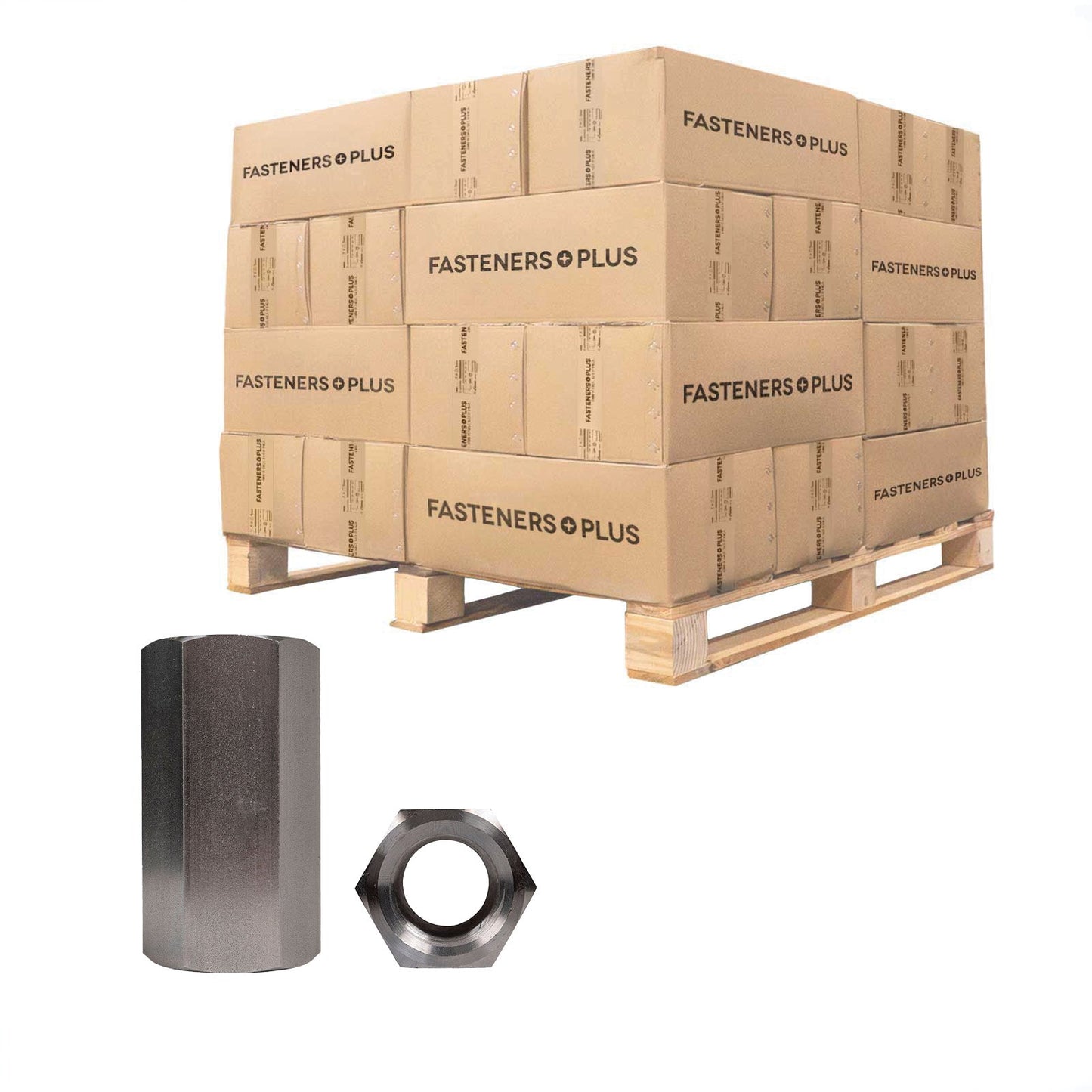 Conquest 1-1/2" x 4" A563 Coupling Nut - Plain, Qty. 840 - Pallet