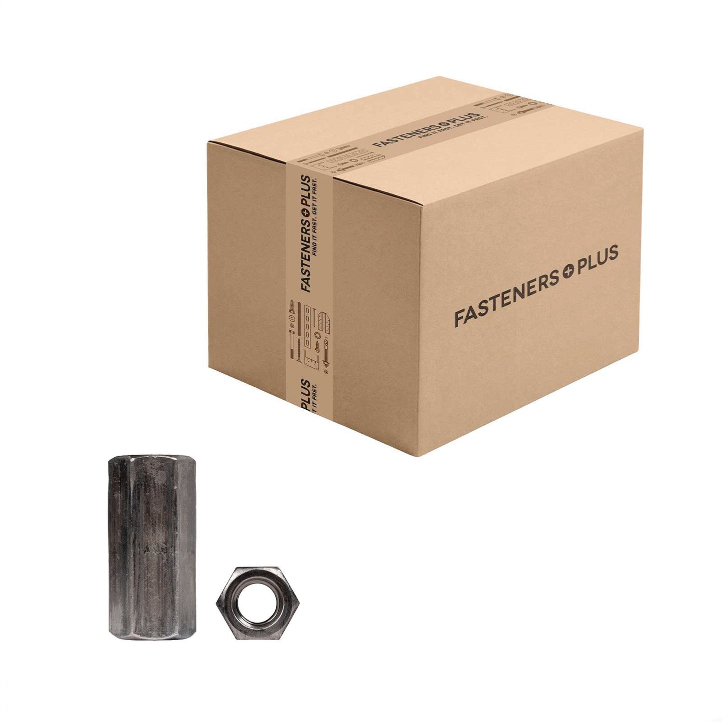 Conquest 1/2" x 1-3/4" A563 Coupling Nut - Plain, Qty. 300 - Carton