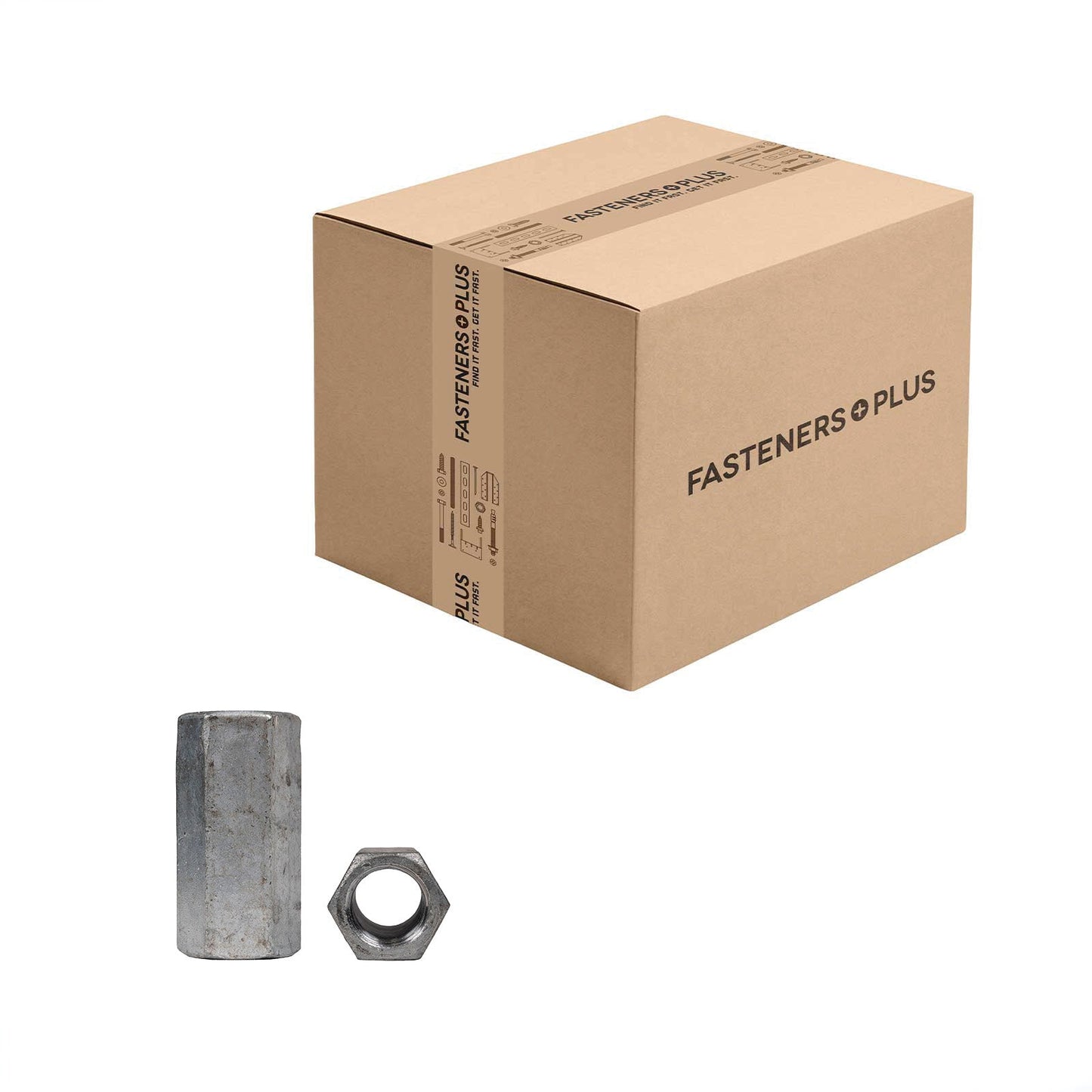 Conquest 3/4" x 2-1/4" A563 Coupling Nut - Hot Dip Galvanized, Qty. 100 - Carton