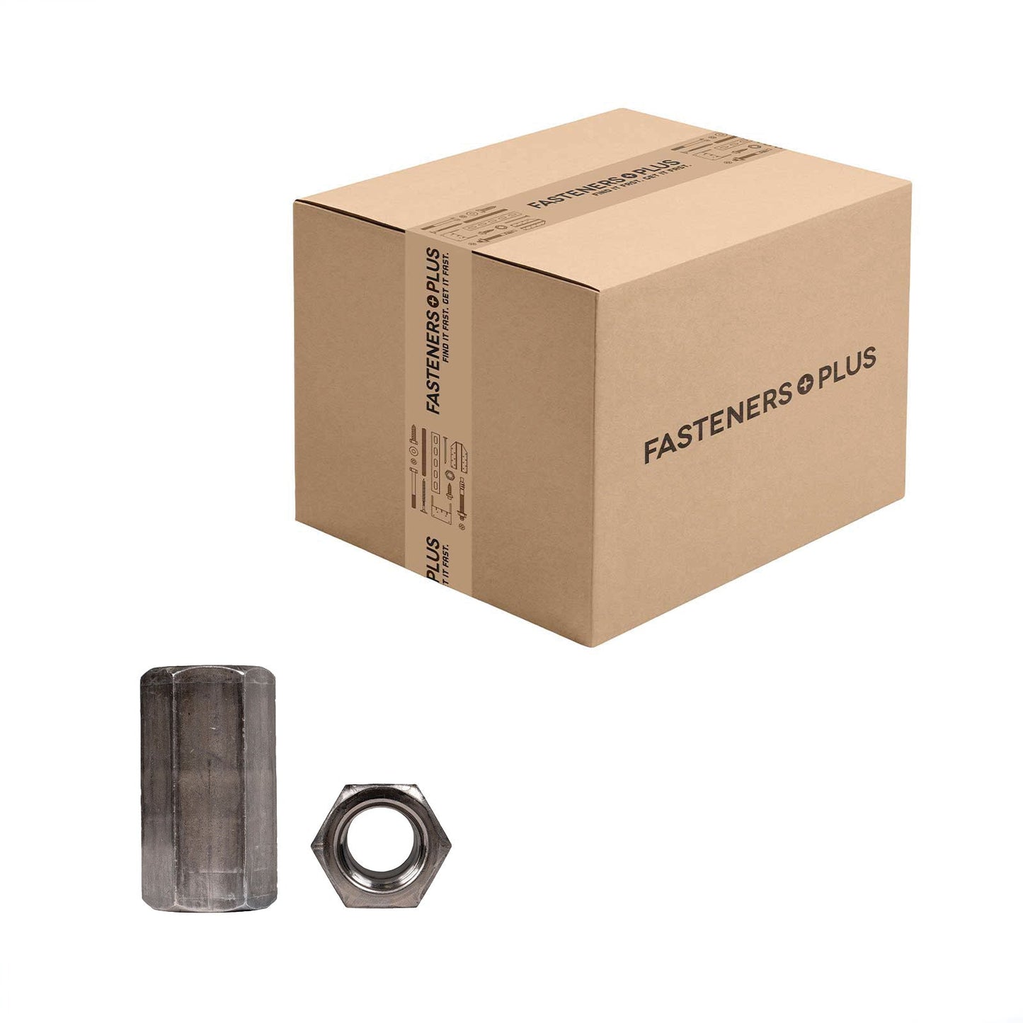 Conquest 7/8" x 2-1/2" A563 Coupling Nut - Plain, Qty. 75 - Carton