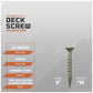#10 x 3" Daggerz #2 Square Flat Head Deck Screw - ACQ Ultra-Guard Coating, Tan, Pkg. 1,500