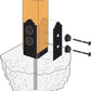 Simpson APB44R Ornamental Rough Cut Post Base - Black Powder Coat
