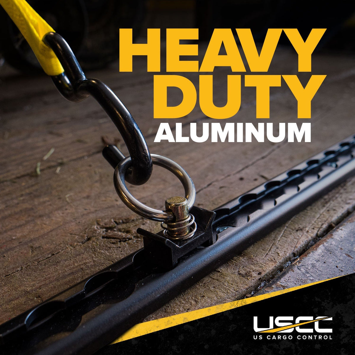 4' L Track Tie Down System Kit | Black Aluminum L-Track | 2-Pack