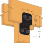 Simpson APVDJT1.75-6 Avant Ornamental Deck Joist Tie - With Required Fasteners