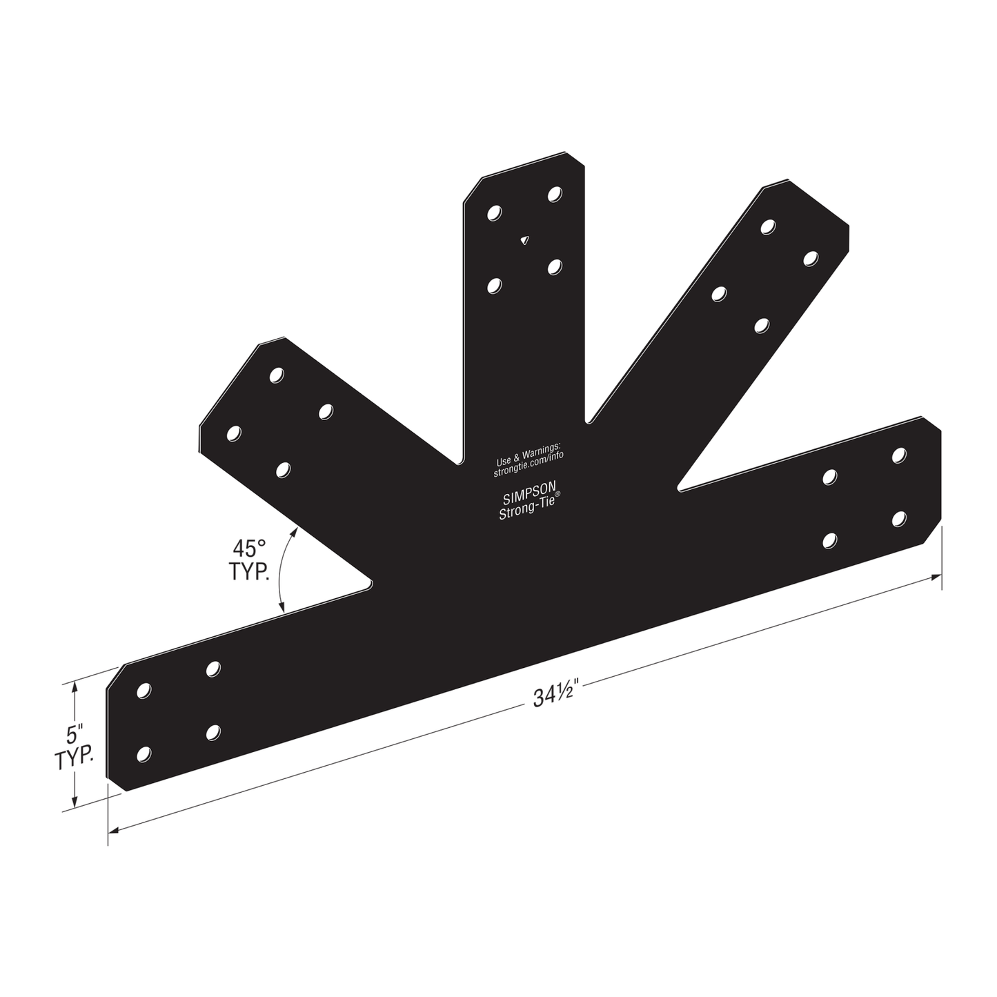 Simpson APVGP1212 Avant Decorative Gable Plate - With Required Fasteners