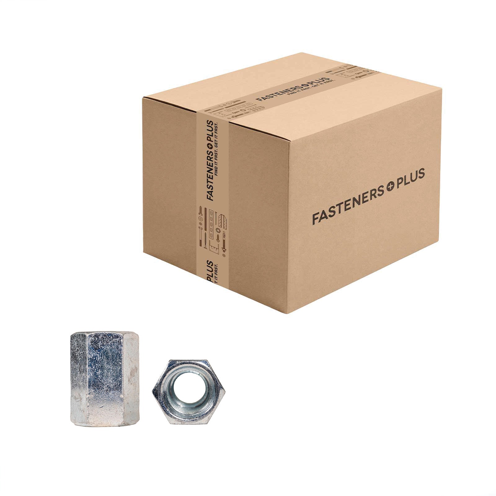 Conquest 5/8" to 1/2" x 1-1/4" Reducing Rod Coupling Nut - Zinc, Qty. 400 - Carton