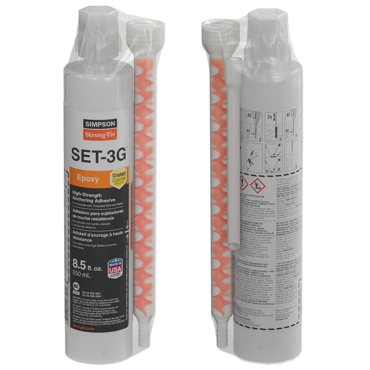 Strong-Tie SET-3G10 - 8.5 Oz. Epoxy Anchor w/Nozzle, Pkg 1