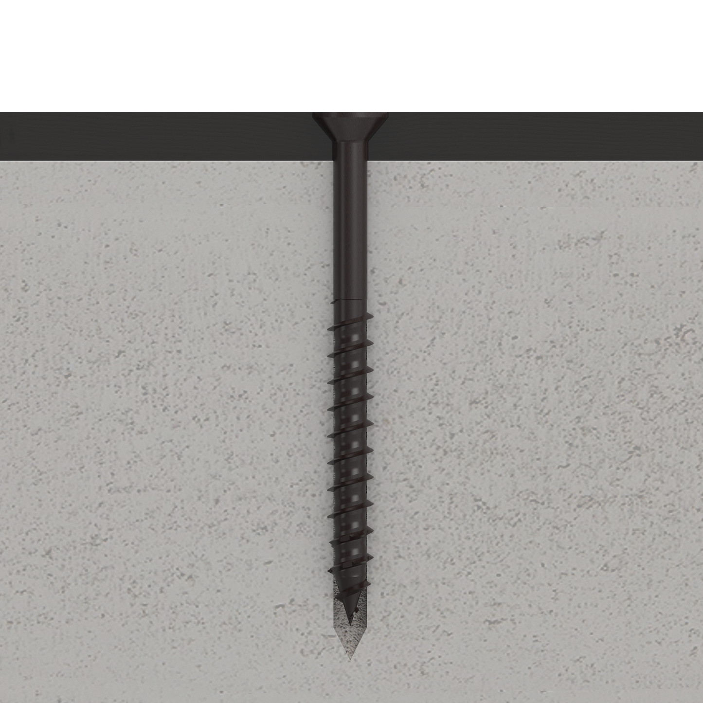 1/4" x 2-3/4" Strong-Tie Trim Head Titen Turbo Screw Anchor, Bronze Zinc, Pkg 1000