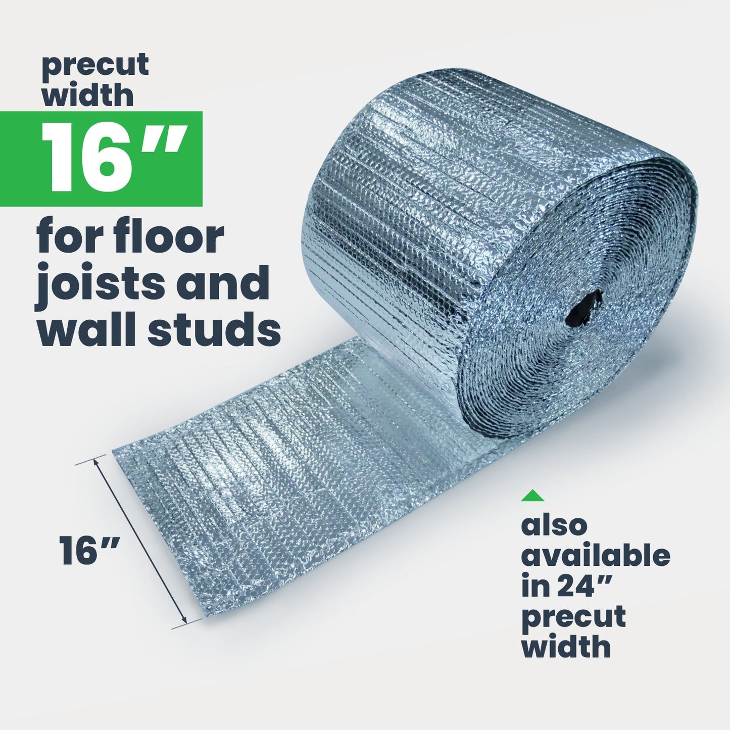 16" x 125' Between Joist Insulation w/ Staple Tabs Foil/Double Bubble/Foil (166.63 sq. ft.)